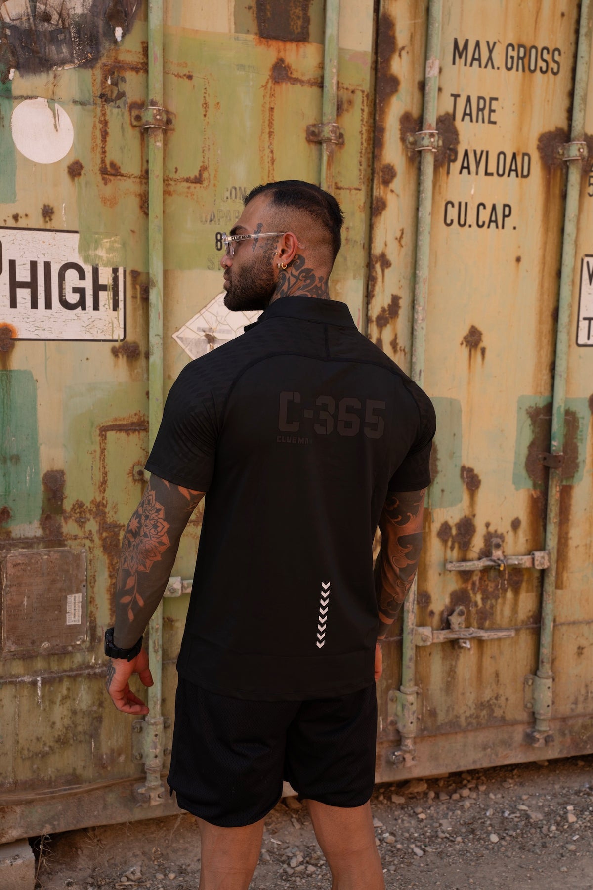C-365 Motion Zip Tee (Model 823302) - Black