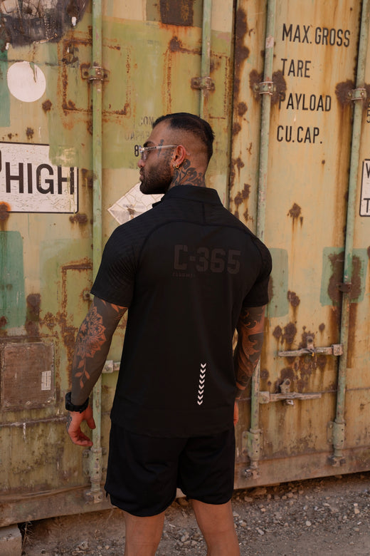 C-365 Motion Zip Tee (Model 823302) - Black
