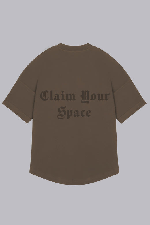 Mens Clubman 'Precision Line' T- Shirt Brown