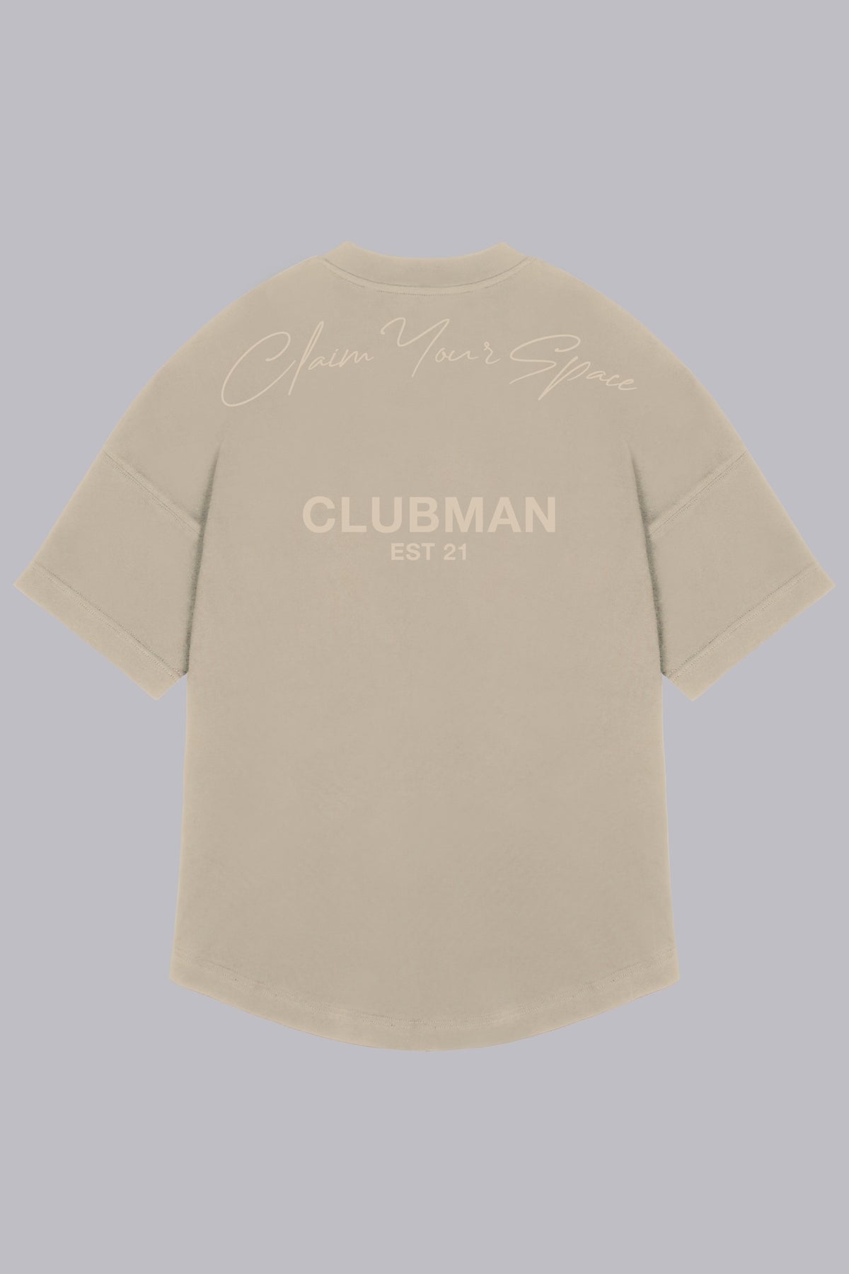 Mens Clubman 'Signature Dash' T-shirt / Mushroom