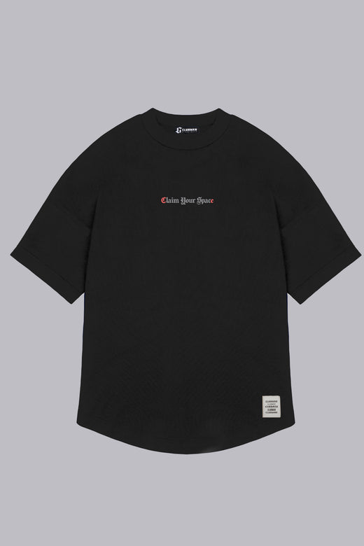 Clubman "TEXTURE" Tee – Black/Red Grey