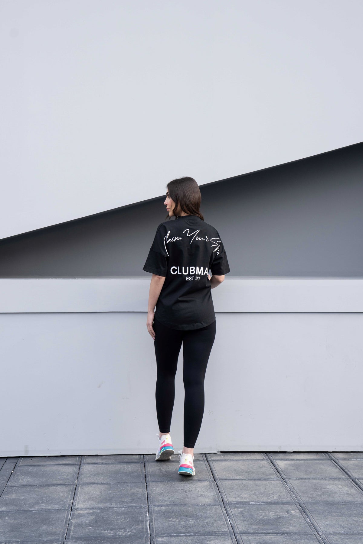 Mens Clubman 'Signature Dash' T-shirt / BLACK