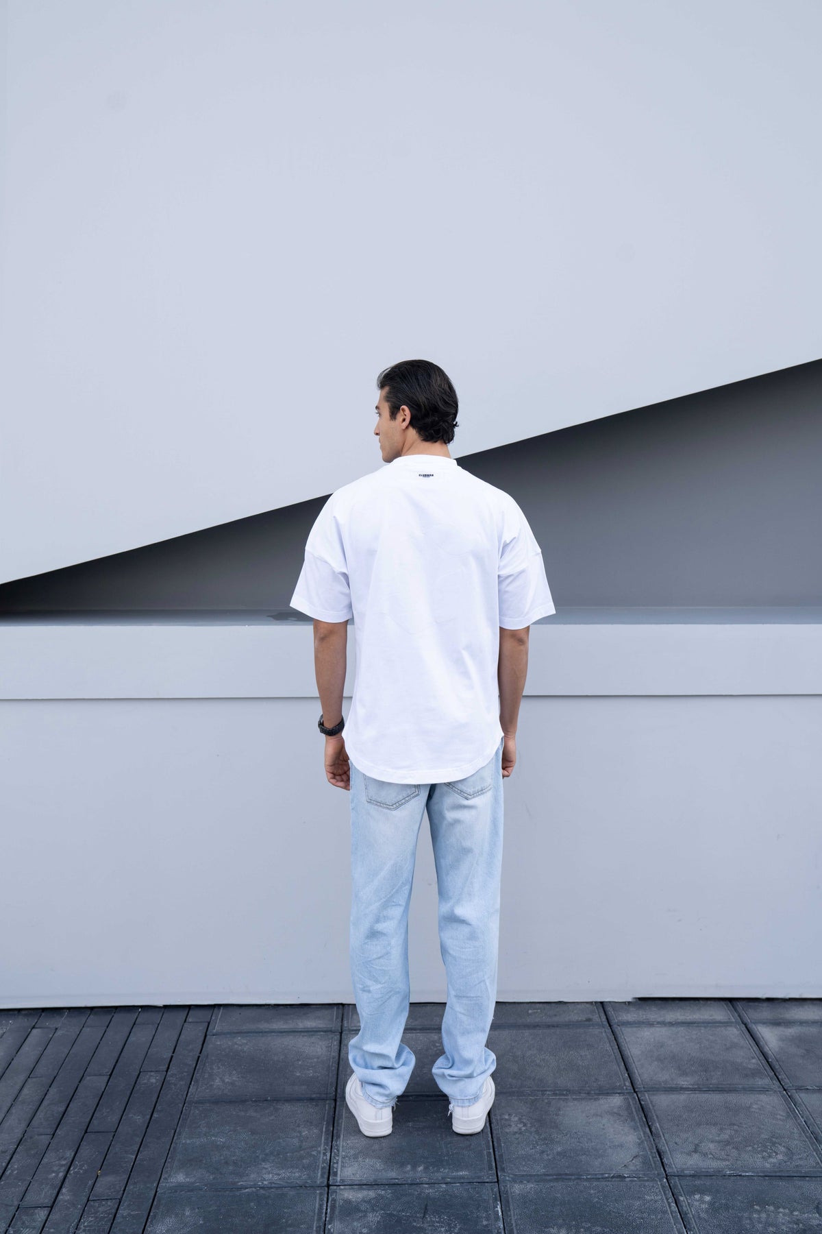 Mens Clubman 'Cyper' T-shirt / White