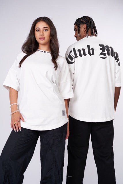 CLUBMAN Oversized 'Monochrome Signature' T-shirt