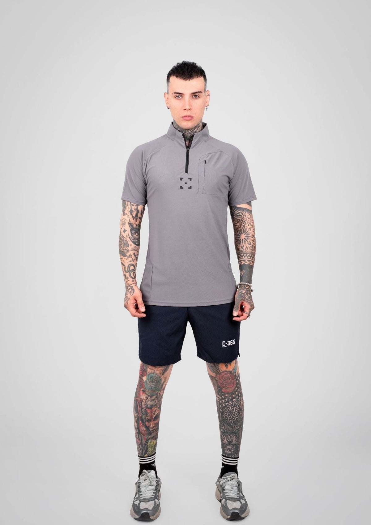 C-365 Strike Zip Tee (Model 825321) - Grey