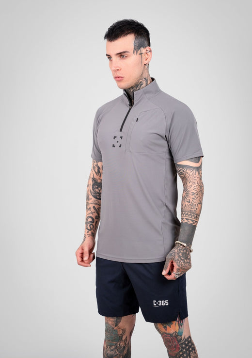 C-365 Strike Zip Tee (Model 825321) - Grey