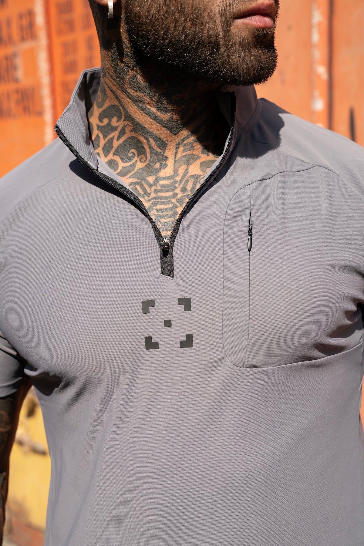 C-365 Strike Zip Tee (Model 825321) - Grey