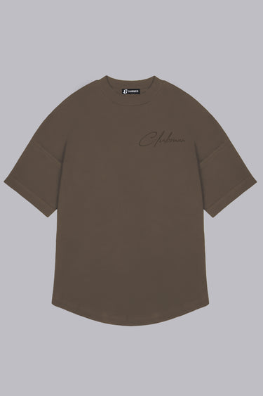 Mens Clubman 'Precision Line' T- Shirt Brown