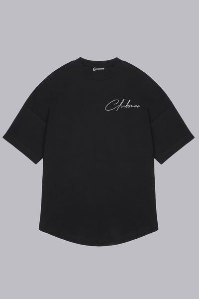 Mens Clubman 'Precision Line' T- Shirt Black