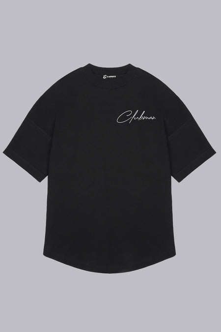 Mens Clubman 'Precision Line' T- Shirt Black