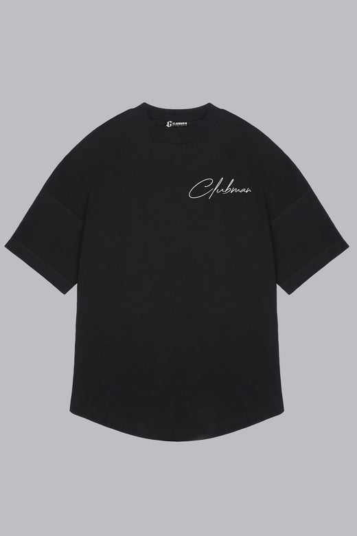 Mens Clubman 'Precision Line' T- Shirt Black