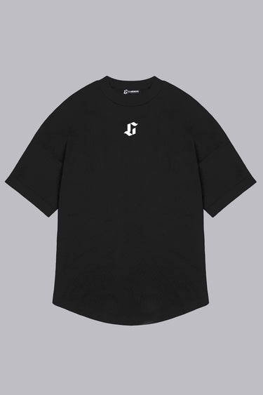 Mens Clubman 'Signature Dash' T-shirt / BLACK