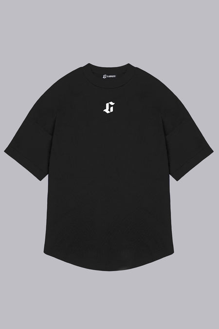 Mens Clubman 'Signature Dash' T-shirt / BLACK