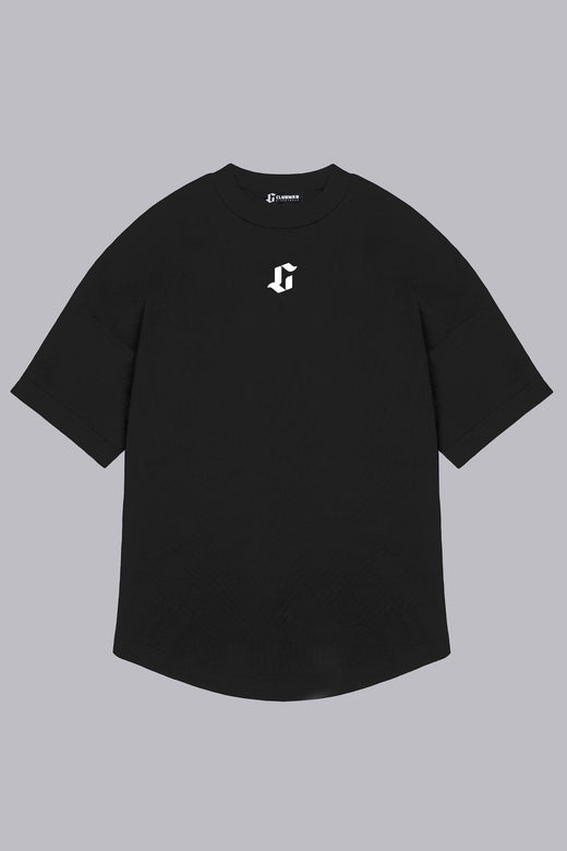 Mens Clubman 'Signature Dash' T-shirt / BLACK