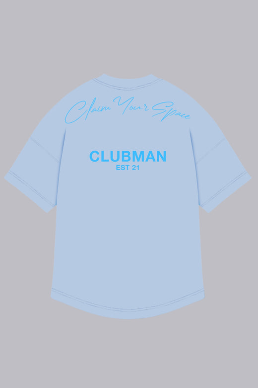 Mens Clubman 'Signature Dash' T-shirt / BLUE
