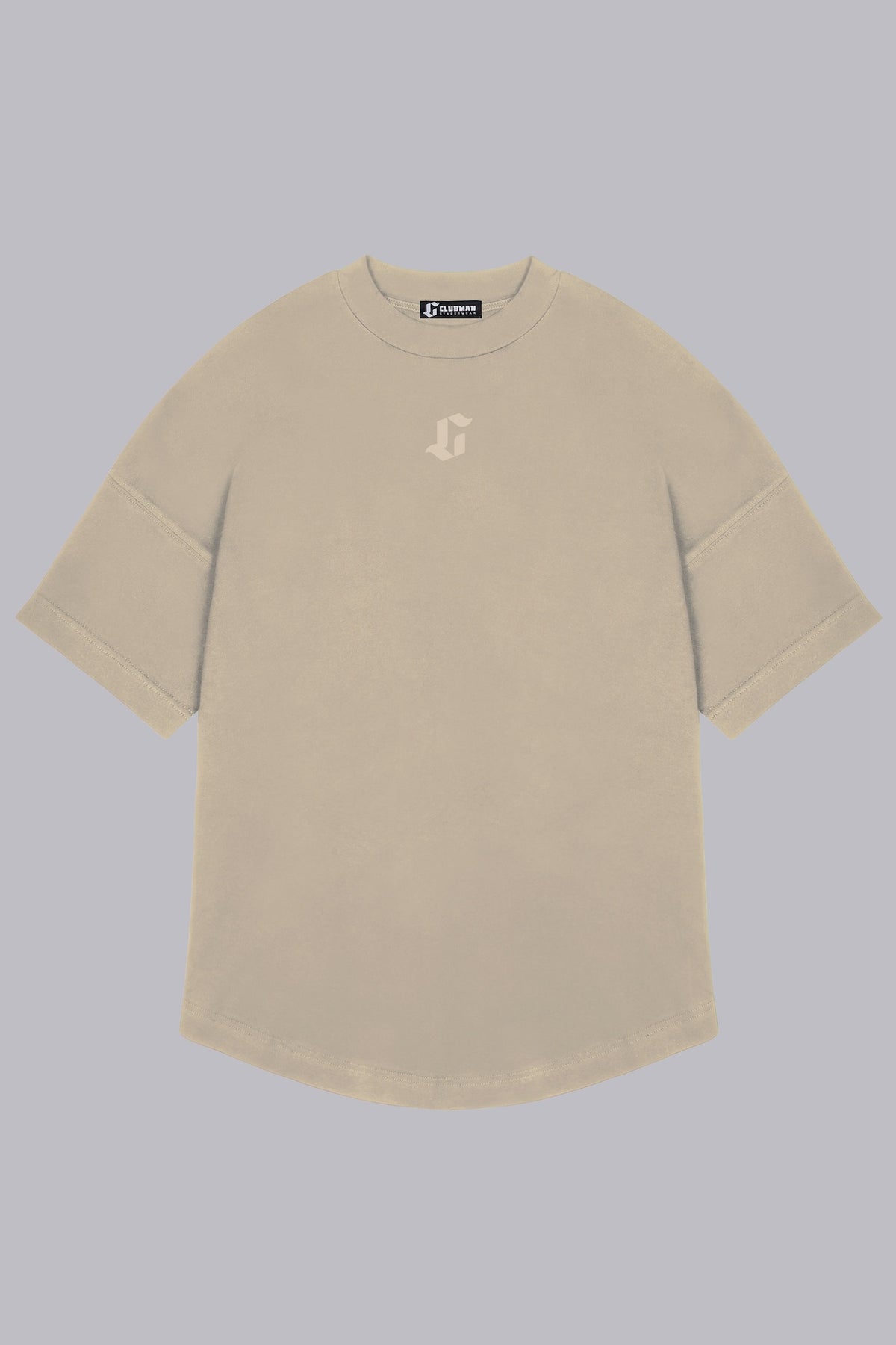 Mens Clubman 'Signature Dash' T-shirt / Mushroom