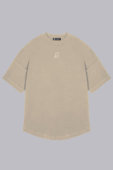 Mens Clubman 'Signature Dash' T-shirt / Mushroom