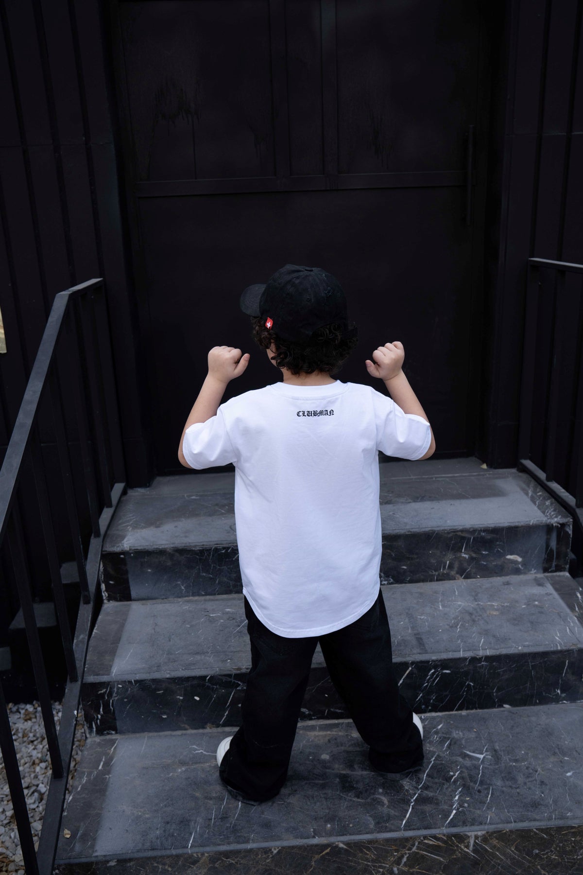 Clubman Kids Footprint Tee – White