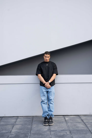 Mens Clubman 'Signature Dash' T-shirt / BLACK