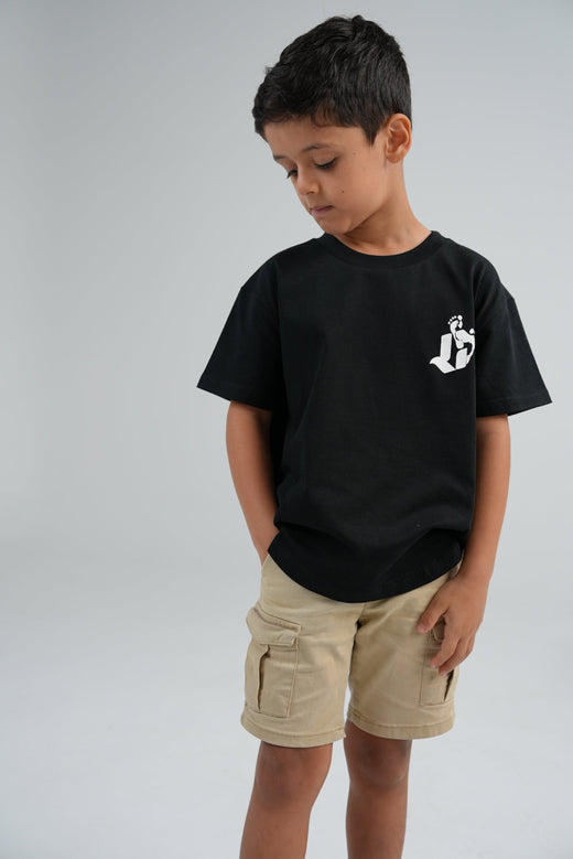 Kids "Footprint" Tee – Black