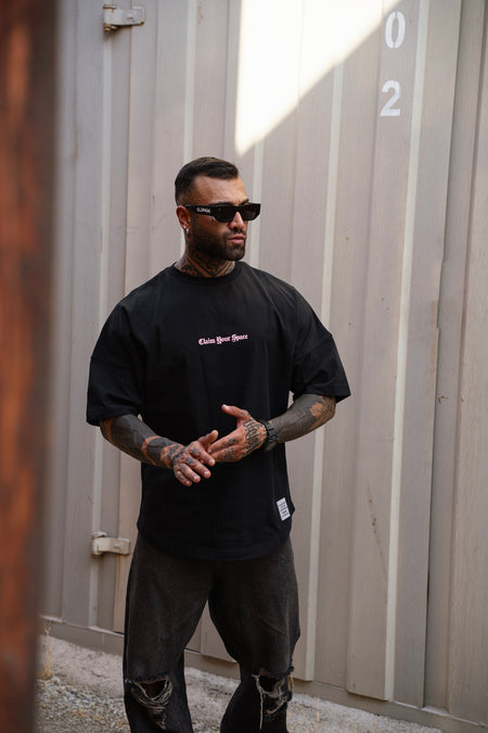 Clubman "FLARE" Tee – Black/Pink