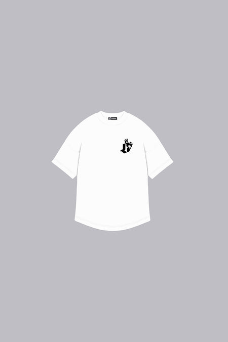 Clubman Kids Footprint Tee – White
