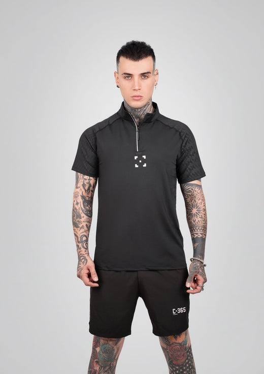 C-365 Motion Zip Tee (Model 823302) - Black