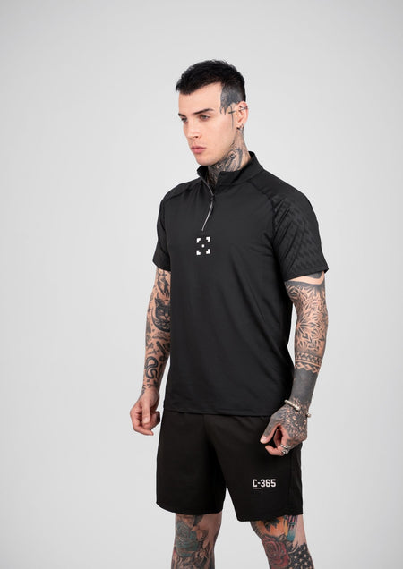C-365 Motion Zip Tee (Model 823302) - Black