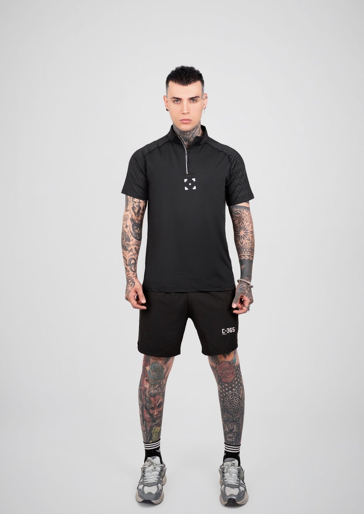 C-365 Motion Zip Tee (Model 823302) - Black