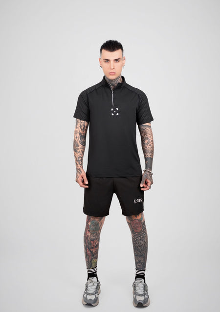 C-365 Motion Zip Tee (Model 823302) - Black