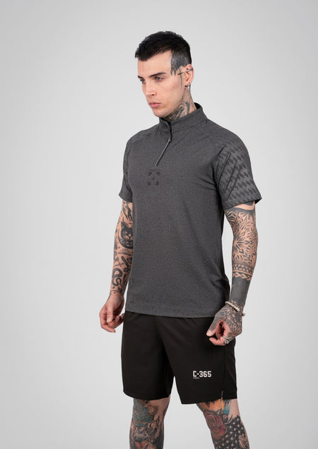 C-365 Motion Zip Tee (Model 823302) - Grey