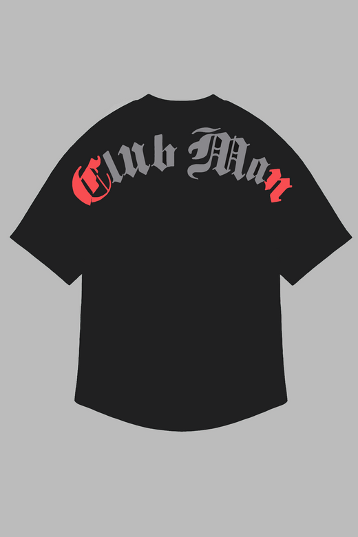 Clubman "TEXTURE" Tee – Black/Red Grey