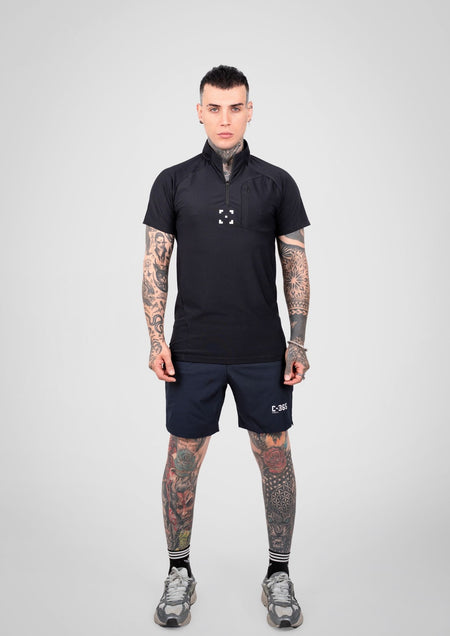 C-365 Strike Zip Tee (Model 825321) - Black